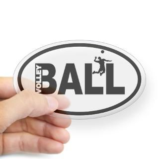 Volleyball Player Oval Decal for $4.25