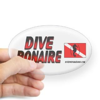 Dive Bonaire (red) Oval Decal for $4.25