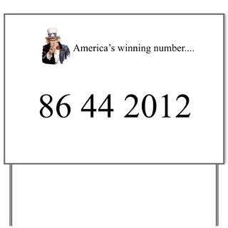 2012 Gifts  2012 Yard Signs  Americas Winning Number Yard Sign