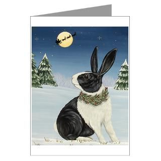 dutch rabbit christmas cards pk of 10