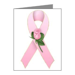 Ribbon Note Cards  Breast Cancer Ribbon 2 Note Cards (Pk of 10