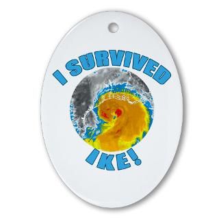 Survived Hurricane Ike Oval Ornament  I Survived Hurricane Ike T