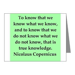 Nicolas Copernicus quotes Note Cards (Pk of 10) by scienceguyquotes