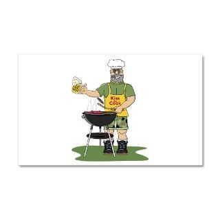 Barbeque Gifts  Barbeque Wall Decals  Kiss the Cook 22x14 Wall