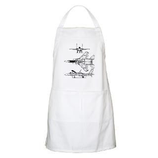 Air Force Kitchen and Entertaining  F 15 Eagle Schematic BBQ Apron