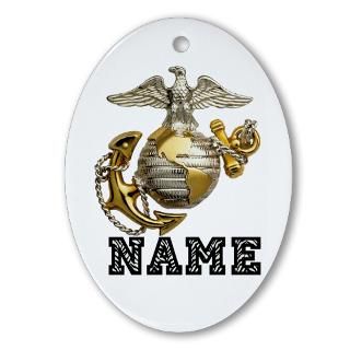 Marines Gifts  Marines Home Decor  EGA Custom #12 Ornament (Oval)