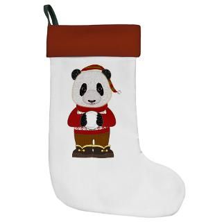 Friendly Panda Bear with Snowball Christmas Stocki for $14.50