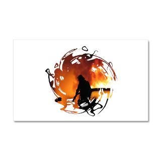 911 Gifts  911 Wall Decals  Firefighter Circle of Flames 22x14