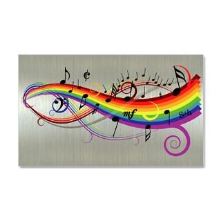 Chello Gifts  Chello Wall Decals  Mixed color musical notes 2