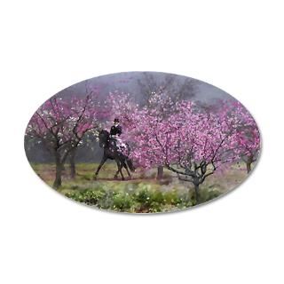 Spring Half Pass Dressage 22x14 Oval Wall Peel