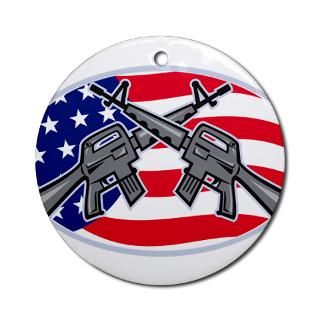 Armalite M 16 AR 15 Assault Rifle Ornament (Round) for $12.50