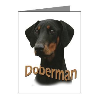  Doberman Note Cards  Doberman Portrait Note Cards (Pk of 20