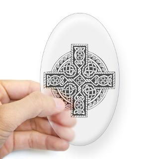 Celtic Cross 19 Oval Decal for $4.25