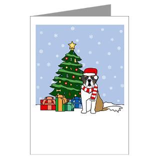 Tree Greeting Cards  St Bernard Christmas Greeting Cards (Pk of 20