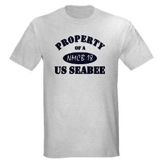 Property of NMCB 18 SEABEE Ash Grey T Shirt T Shirt by lovethetroops