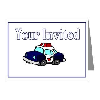Cop Gifts  Cop Note Cards  Police Car Set Note Cards (Pk of 20)