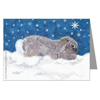 Bunny Greeting Cards  Rabbit in Winter Snow Holiday Cards (Pk of 20