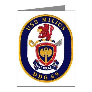 Gifts  Aegis Note Cards  USS Milius DDG 69 Note Cards (Pk of 20