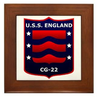 USS England CG 22 Framed Tile for