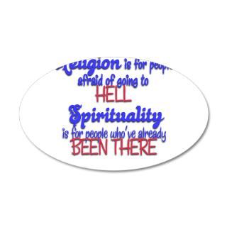 Wall Decals  Religion VS spirituality 38.5 x 24.5 Oval Wall Pee