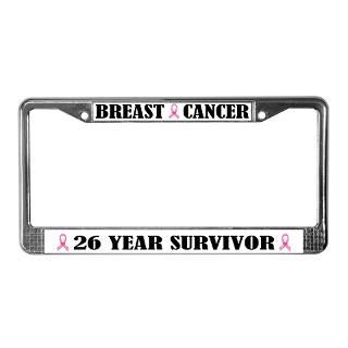Breast Cancer 26 Year Survivor License Frame for $15.00