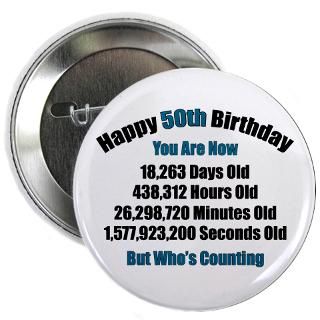 50 Gifts  50 Buttons  50 Years Old 2.25 Button