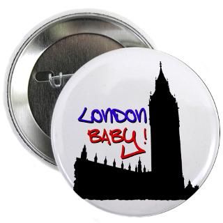 Gifts  Big Ben Buttons  London Baby Friends white 2.25 Button