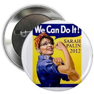  Conservative Buttons  Sarah Palin We Can Do It 2.25 Button