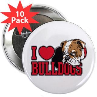 Gifts  Animals Buttons  I Love Bulldogs 2.25 Button (10 pack