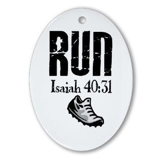 Bible Gifts  Bible Home Decor  Isaiah 4031 Run Oval Ornament