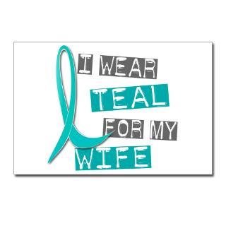 Wear Teal For My Wife 37 Postcards (Package of 8 for $9.50