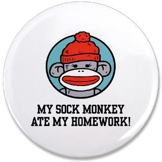 Sock Monkey Button  Sock Monkey Buttons, Pins, & Badges  Funny