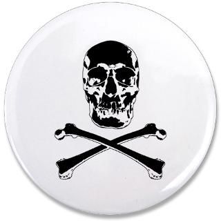 Adult Gifts  Adult Buttons  Jolly Roger (black) 3.5 Button