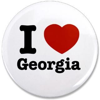 America Gifts  America Buttons  I love Georgia 3.5 Button