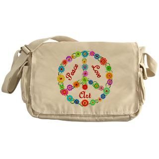 Peace Love Art Messenger Bag for $37.50