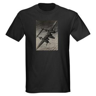 Aircraft T shirts  P 38 Dark T Shirt