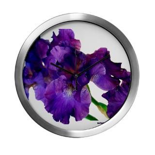 Purple Iris Modern Wall Clock for $42.50