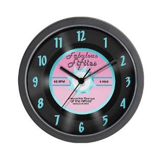50s 45 Record Wall Clock Pink for $18.00
