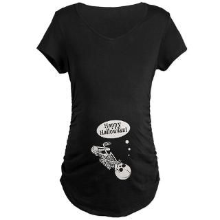 Halloween Baby Skeleton Maternity T Shirt by rattlebrained