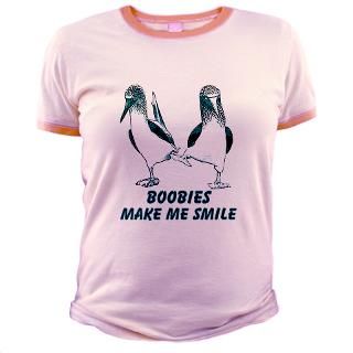 Boobies Make Me Smile Jr. Ringer T Shirt