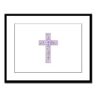 purple easter cross framed panel print $ 46 19