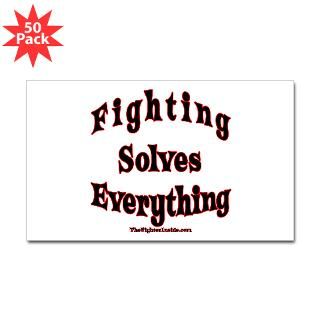 Fighting Solves Everything Rectangle Sticker 50 p