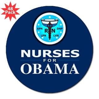 Nurses for Obama 3 Lapel Sticker (48 pk) for $30.00