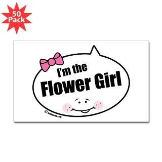 Flower Girl Rectangle Sticker 50 pk)