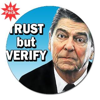 Reagan   Trust But Verify 3 Lapel Sticker (48 pk)