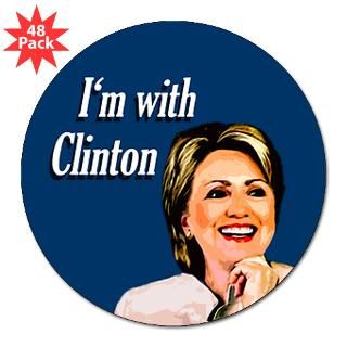 Clinton 3 Lapel Stickers (48 pack)