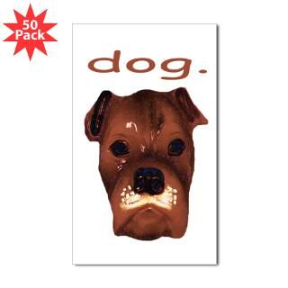 Dog Face Rectangle Sticker 50 pk)