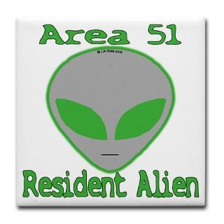 Area 51 Resident Alien Tile Coaster