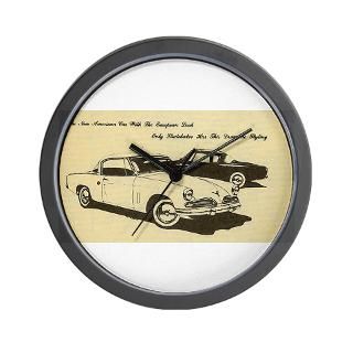 Two 53 Studebakers on Wall Clock for