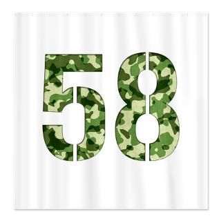 Number 58, Camo Shower Curtain